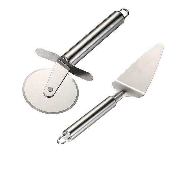 Pizzaschneider-Rad-Server-Set, superscharfer Slicer mit ergonomischem, rutschfestem Griff, hochwertiges Edelstahl-Cutte-Backen-Gebäck Too273k