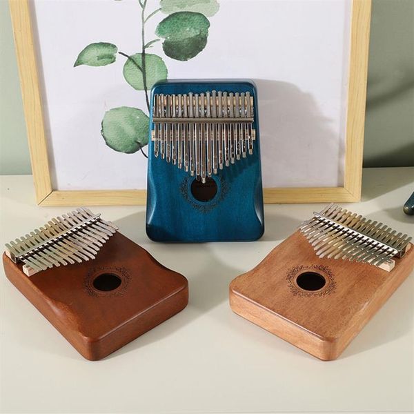 Kalimba de 17 teclas, Piano de pulgar de caoba, lengüeta, teclado musical de 17 teclas, Piano de dedo Kalimba africano de madera 198a