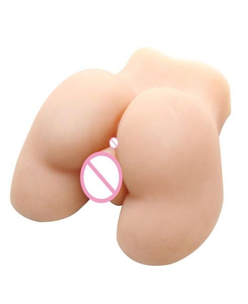 Meselo Silicone cul 3D réaliste vagin Anal Double canaux chatte serrée jouets pour hommes mâle masturbateur poupée produit sexuel Y03206521797