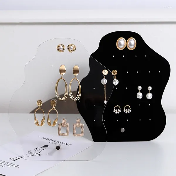 Bolsas de jóias Acrílico Jewellry Fazendo Brinco Display Stand Oganizer Titular Armazenamento Studs Charms Rack Case Personalizado