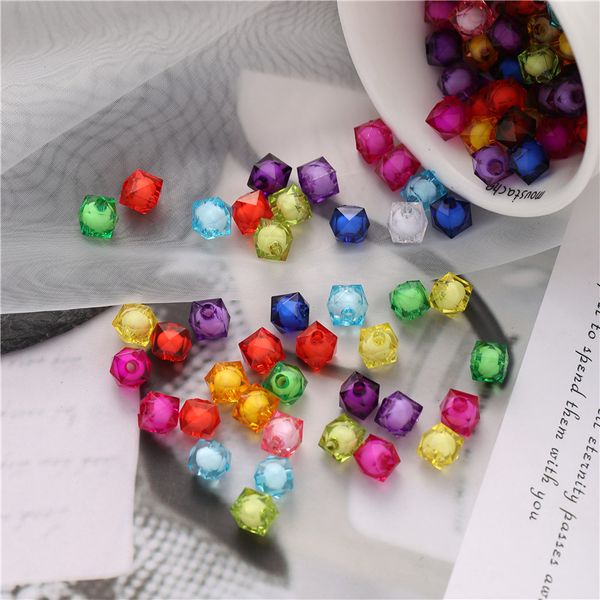 Perline cubiche trasparenti in plastica acrilica con arrivo in lucite da 8 20 mm in perline per orecchini fatti a mano per realizzare accessori di gioielli fai-da-te