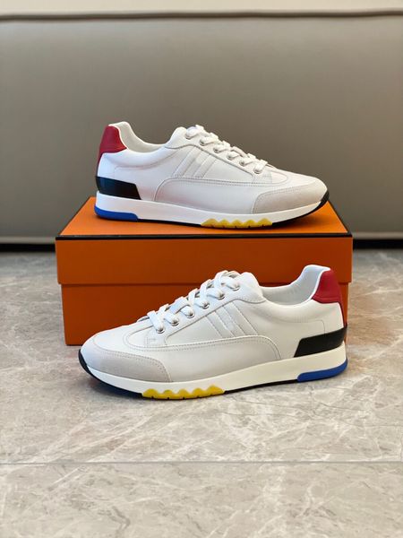 Lüks Giay Trail Spor Sneakers Erkekler Sıradan Ayakkabı Deri Sneaker Çift Renkli Kauçuk Taban Platformu Koşucu Eğitmenler Moda Tasarımcısı Multi 38-45EU