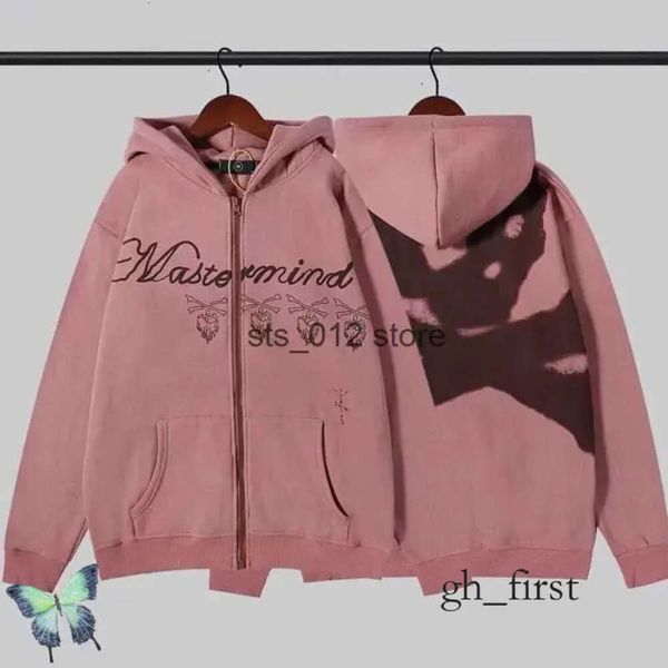 Mastermind Japan Jacket Мужские куртки Cactus Jack Mastermind Japan бордовый пуловер с капюшоном на молнии Толстовка Кардиган с капюшоном MMJ 552