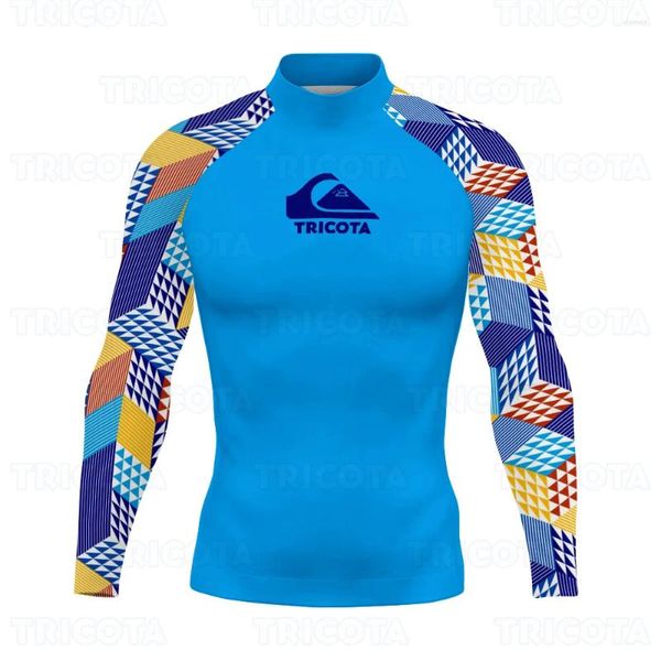 Costumi da bagno da donna Camicia da surf Manica lunga Lycra Uomo T-shirt da nuoto Costume da bagno Spiaggia Protezione UV Rash Guard Diving Rashguard Tops Wear