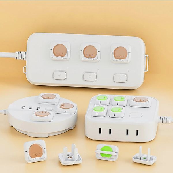 Almofadas de borda de canto 24 PCS Child Care Power Outlet Cover Baby Safety Tomada Elétrica Plugues Protetor Anti Plug Caps Kids Security Protection 231213