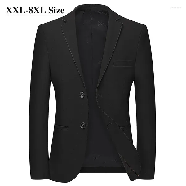 Herrenanzüge GROßE Größe 6XL 7XL 8XL Marke Schwarzen Anzug Business Casual Blazer Jacke Hochwertige Büro Formale Party Hochzeit Kleid Mantel