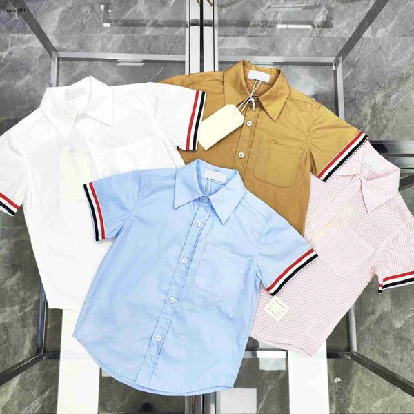 Marca bebê camisa polo verão crianças roupas de grife tamanho 100-160 multi cor opcional menino manga curta menina camiseta dec05