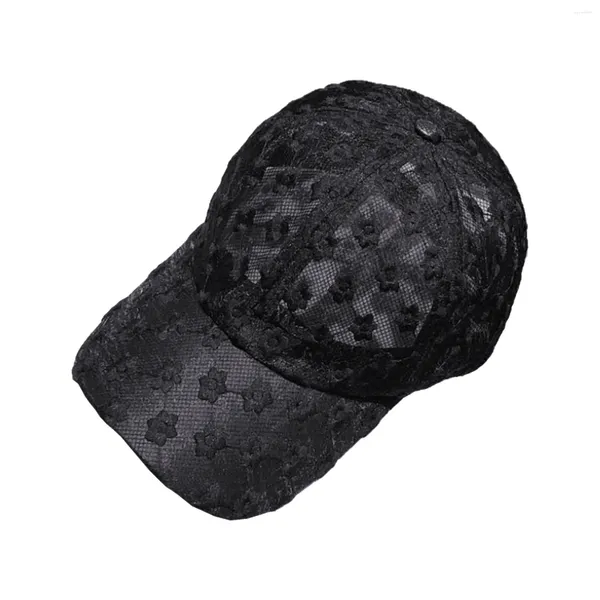 Top Caps Kadınlar Casquette Açık Yıkanabilir Vizör Yaz Taşınabilir Beyzbol Kapağı Günlük Snapback Nefes Alabaç Kafes İşlemeli Dantel Çiçek