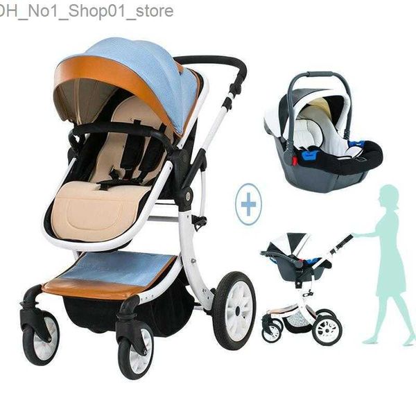 Carrinhos # Carrinhos # Em 1 Carrinho de bebê com assento de carro Carruagem de alta paisagem leve Born Pram Absorção de luxo FoldStrollers # Carrinhos # Carrinhos # Q231215