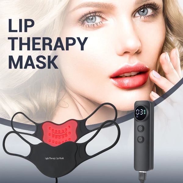 Dispositivos de cuidados faciais Lip Plumper Dispositivo Enhancer Fuller Lips 4 Modos LED Terapia de Luz Ferramentas de Silicone para Mulheres Recarregáveis 231213