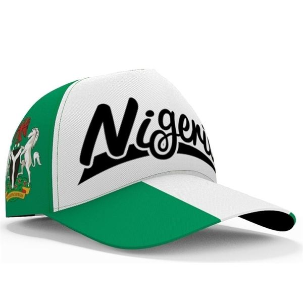 Berretti da baseball Nigeria Berretto da baseball 3d Nome personalizzato Squadra Ng Cappello Nga Paese Viaggio Federale Nigeriana Nazione Repubblica Bandiera Headg1008920
