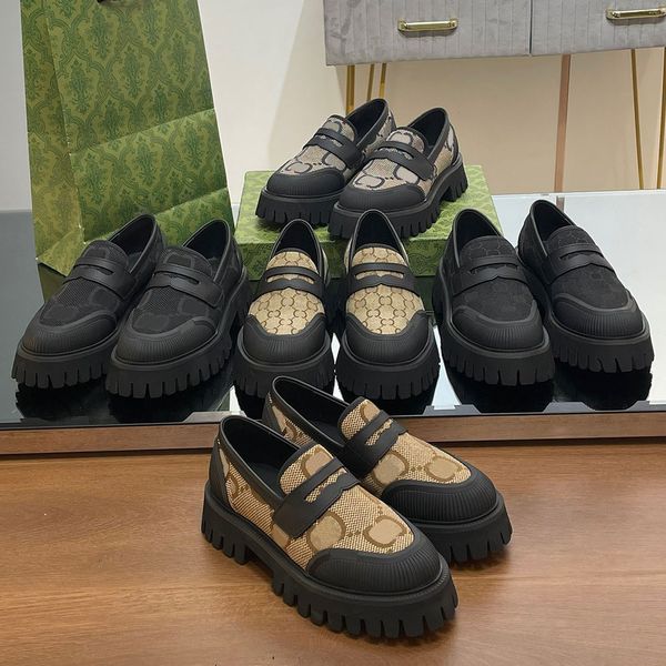 MOCASSINO MAXI DA UOMO DONNA pelle nera e tela 73977 Suola in gomma EVA Mocassini con tacco basso stile accademia mocassini firmati casual retrò mocassino con lettera taglia 35 46