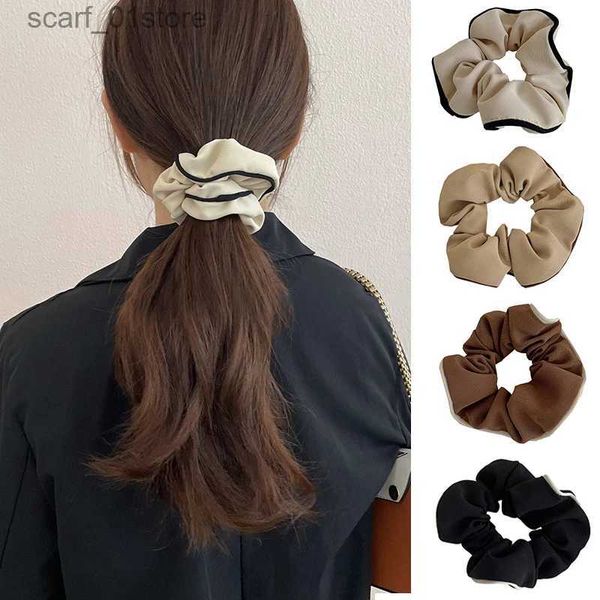 Copricapo Accessori per capelli Nastri per capelli in seta vintage Fasce elastiche per capelli Tinta unita Donna Ragazza Copricapo Coda di cavallo Cravatte Accessori per capelli in cordaL231214