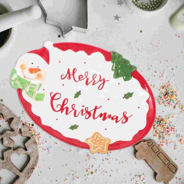 Geschirr Sets Weihnachten Keramik Teller Lagerung Teller Dip Schüssel Dessert Geburtstag Dekoration für Mädchen