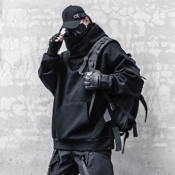 Herren-Trainingsanzüge, dunkler Rollkragenpullover, Kapuzenpullover, Herren, Techwear, Damen-Design, Modemarke, Übergröße, Samurai