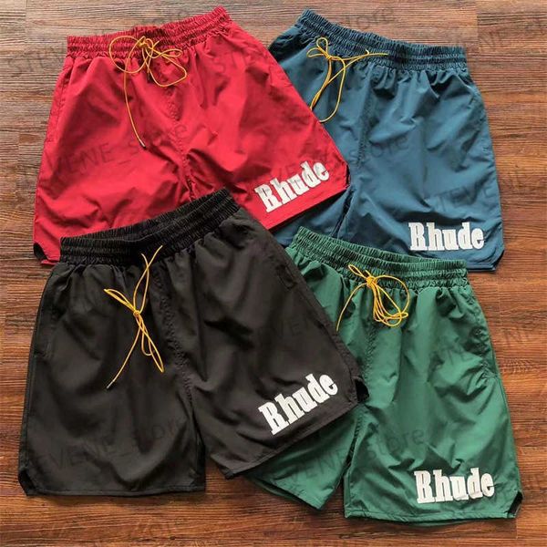 Shorts masculinos bordados shorts homens mulheres 1/1 melhor qualidade cordão elástico cintura calças de grandes dimensões t231214