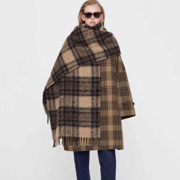 Schals Winter Kaschmir Plaid Schal Kostenloser Versand Schweden Marke Totem* Neue Design Wolle Gewebt Männer Schal Mode Luxus Frauen Pashmina WrapL231204