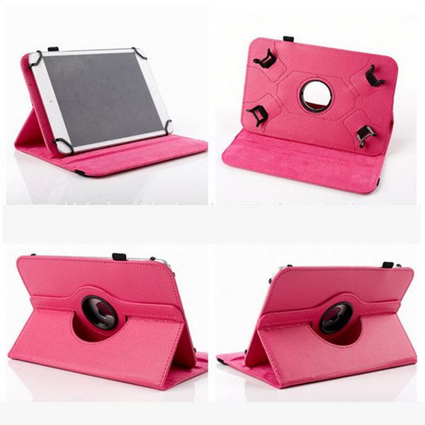 Custodia universale in pelle PU ruotata a 360 gradi per tablet PC da 7 pollici 8 pollici 10 pollici Custodia protettiva in pelle di vibrazione