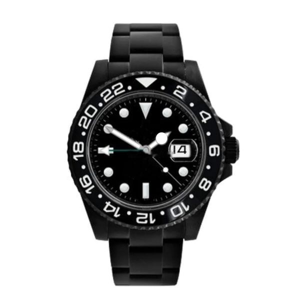 Todos os relógios de designer automático preto Mens relógio mecânico relógios de pulso 41mm lente de vidro safira dobrável pulseira de aço inoxidável montre com caixa à prova d'água