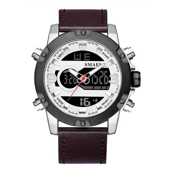 Orologi sportivi impermeabili genuini orologi da polso al quarzo con doppio display quadrante grande moda Cool Man 1320 orologio digitale LED Men2011