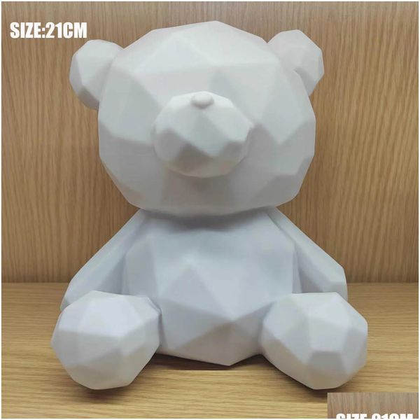 Neuheit Spiele 7/18/23/33 cm Flüssigkeit Bär weißer Form handgefertigt DIY ITI BEARBRICK STATUE STATUE HANDELE ENTLICHNEHMEN KIND TOOYS WARTENT SCPTURE DESTROP DH90H