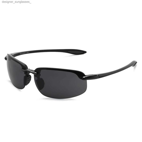 Sonnenbrille JULI Matrix Klassische Sport-Sonnenbrille für Männer und Frauen beim Fahren und Laufen, randlos, ultraleichte Sonnenbrille für Herren, UV400L231214
