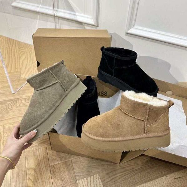 Bota Designer Mulher Inverno Tornozelo Austrália Areia Semente De Mostarda Neve Meia Botas De Pele De Carneiro Cowskin Australiano Quente Tasman Tazz Fur Booties Novo Recomendo Quente