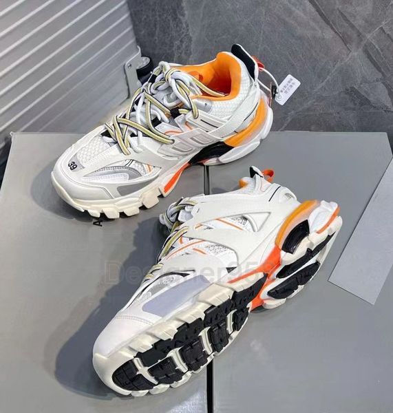 Designer track 3.0 scarpe da corsa sneakers piste casual parigi 3 scarpe da corsa tripla piattaforma sneaker sportiva donna uomo scarpe da ginnastica bianco rosa grigio beige arancione blu
