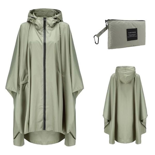 Regenponcho-Jackenmantel mit Kapuze für Erwachsene mit Taschen, wasserdichte Regenausrüstung, bedruckte Regenmäntel, passend zur Aufbewahrungstasche in Übergröße XXL Li265R
