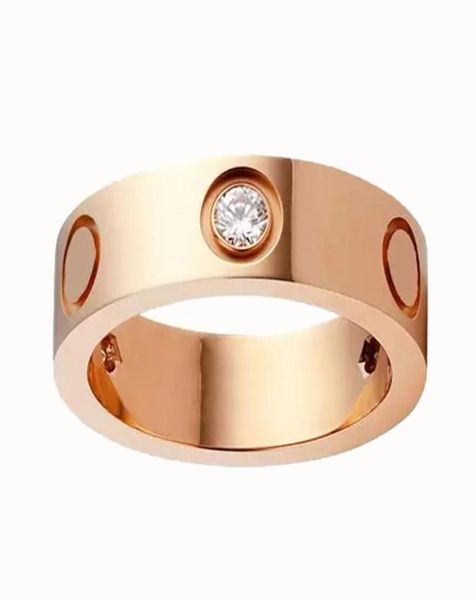 Stilista oro Midi Band amore Anelli Gioielli per amanti delle coppie Acciaio inossidabile CZ Pietre Promessa Anello Fedi nuziali con borsa1515638