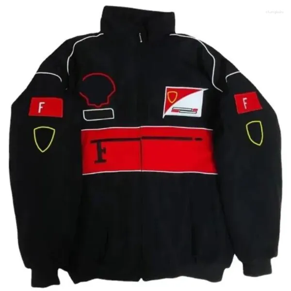 Damenjacken 2024 Unisex Motorrad Lokomotive Mantel Lose Lässige Baumwolle Frauen Kleidung Stickerei Reitanzug Männer American Racing