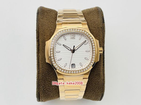 3KF Super qualidade Miss watch 7118 / 1200R-001 7118 35,2 mm Ouro Amarelo Cal.324 S C movimento Safira Voltar transparente Relógios mecânicos automáticos para mulheres Relógios de pulso Mrs