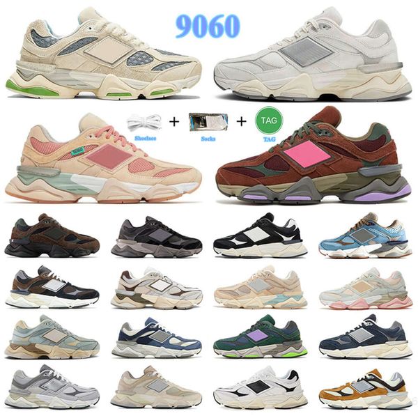 Designer 9060 Scarpe da corsa Mattoni Legno Joe Freshgoods Borgogna Sale marino Avorio Crema Rosa Sabbia Bianco Nero Pioggia Nuvola Uomo Donna Scarpe da ginnastica Sportive Sneakers 3GM7 IPER