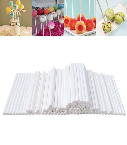 Pişirme Hamam Aletleri 10 cm Kalıp Lolipop Çubuk Sınıfı Plastik Enayi Çubukları Lollypop Candy Chocolate Şeker Kutbu için Kek 3952790