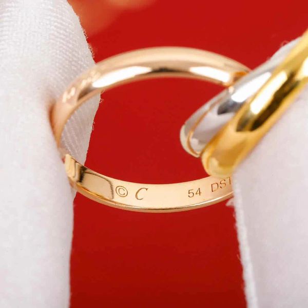 2024 Luxuriöser Qualitäts-Charm-Punk-Band-Ring im Trinity-Stil mit drei Farben plattiert für Frauen, Hochzeit, Schmuck, Geschenk, mit Box-Stempel