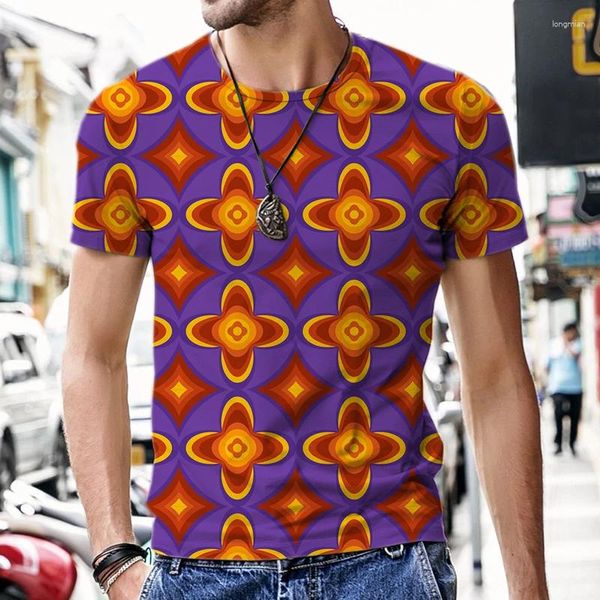 T-shirt da uomo Modello astratto abbagliante Camicia Uomo Donna T-shirt stile stampato in 3D T-shirt casual Harajuku Streetwear Top