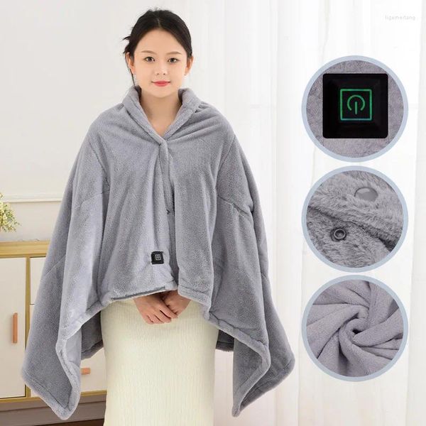 Одеяла, многофункциональная USB-тепловая электрическая грелка, домашняя подушка, интеллектуальная шаль с постоянной температурой, 5 В, одеяло с подогревом тела