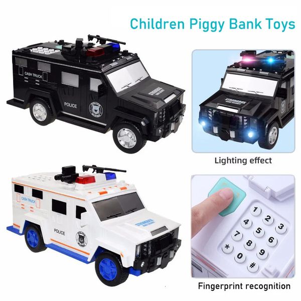 Outros brinquedos criativos piggy bank crianças senha inteligente notas carro moeda figura brinquedo fingir jogar economizando caixa de dinheiro música 231213