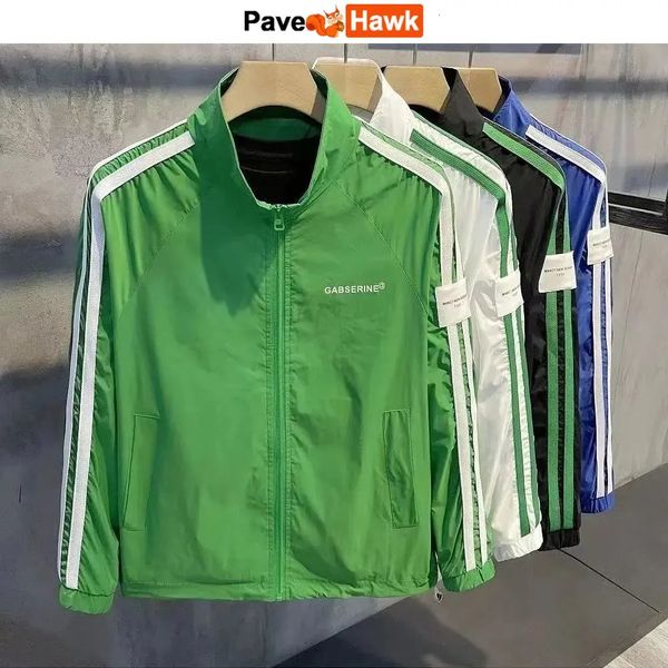 Chaquetas para hombres Chaqueta casual de primavera Hombres Patchwork Protector solar Chaquetas deportivas Sueltas Vintage Abrigo casual Impresión de letras Cortavientos Unisex Otoño 231213