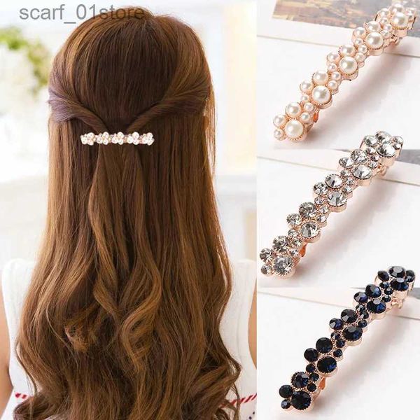 Kopfbedeckung Haarschmuck Koreanische Kristallperle Frühling Haarspangen Pins für Frauen Mädchen Elegante Haarspangen Haarnadeln Haarklammern Kopfbedeckung HaarschmuckL231214