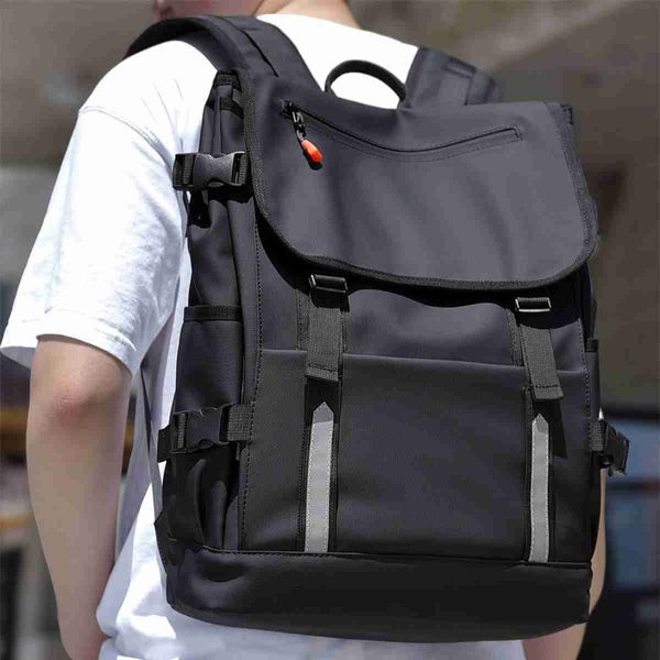 Novo estudante do ensino médio saco de escola tiras reflexivas segurança grande capacidade mochila para lazer viagem computador mochila 231115