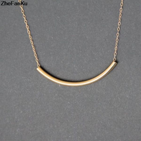 Feminino minúsculo colar rua bater o simples corrente de ouro colar jóias delicado female213p