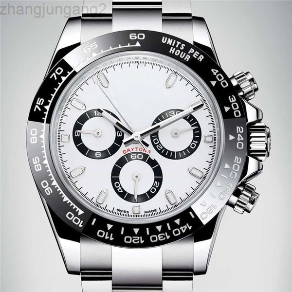 Дизайнерские часы Rolxex Laojia Panda Ditongna Series Многофункциональные автоматические механические водонепроницаемые часы с подсчетом секунд Стальной ремень с прямыми волосами