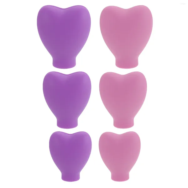 Pennelli per trucco 6 pezzi Custodia per organizer per copertura antipolvere per pennelli Resistente protezione protettiva per la testa in silicone Gel di silice Viaggio pratico