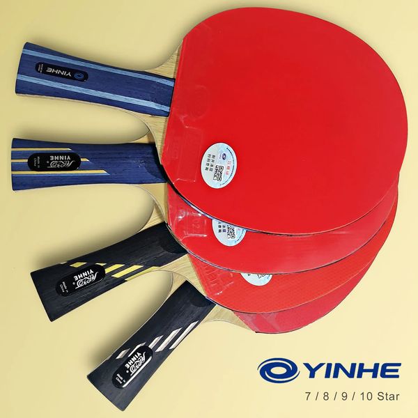 Ракетки для настольного тенниса Yinhe Professional Racket 7 8 9 10 Star Carbon Offensive Ping Pong Легкая резинка с одобрением ITTF 231213