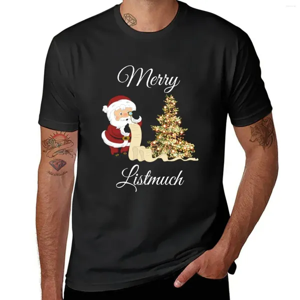 Herren-Poloshirts, lustiger Weihnachtsmann, Check The Delivery List, Weihnachts-T-Shirt, schnell trocknendes Hemd, T-Shirt, Sommerkleidung, Baumwolle