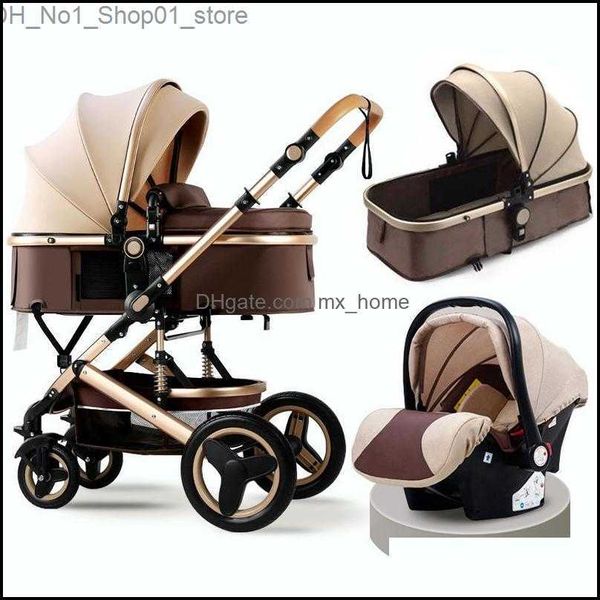 Kinderwagen# Kinderwagen Kinderwagen 3 in 1 Mutter Luxus Reisewagenwagen Korbkorb Babys Autositz und Karren MxHome Drop Lieferung Bdebaby dhzwm Q231214