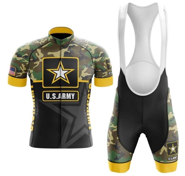 2022 US ARMY Maglia da ciclismo MTB Mountain bike Abbigliamento da uomo Set corto Ropa Ciclismo Abbigliamento da bicicletta Maillot Culotte1285733