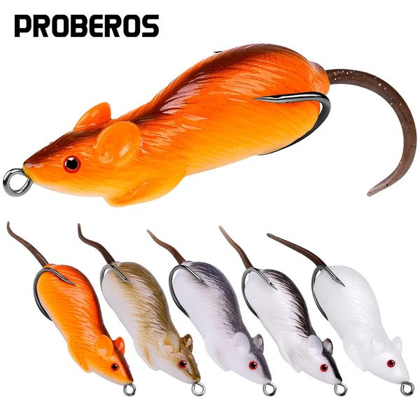 Köder lockt Luya Booby Frog Mouse Doppelhaken Simulation Ratte 6 cm 11 5 g Soft Bait Fake Fishing Blackfish 231214