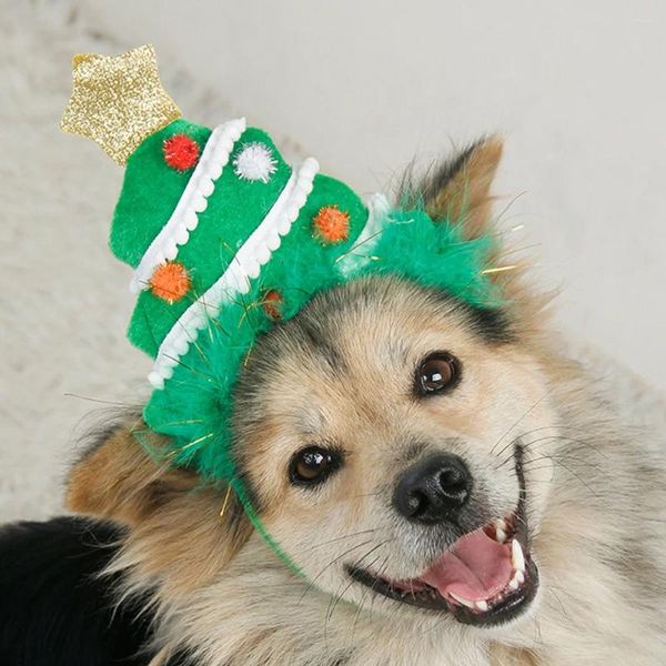 Cão vestuário natal animal de estimação bandana gato traje decoração filhote de cachorro prop decorar cosplay festival de pelúcia headwear leve fechos de cabelo criança